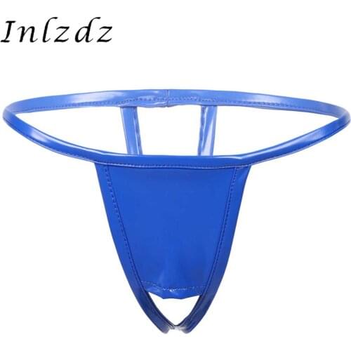 Womens Lingerie T-back Thongs Panties Shiny Patent Leather Briefs Underpants Underwear Erotic Sexy G-string Thongs Briefs