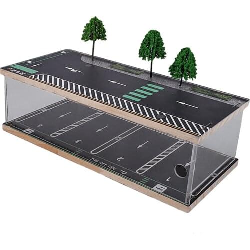 1/32 Mini Parking Lot Car Parking Model w/ Dustproof Cover for Diecast Model Car Parking Model Model Decor Gifts for Kids Adult