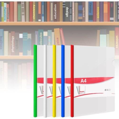10pc/lot Color Office Creative Transparent Folder Filing Product Office Supplies Stationery Business Documents Storage
