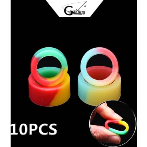 10 Pcs/Lot Soft Flexible Silica Gel Rubber Float Stopper Fishing Rod Clip Stop O Shaped Ring Anti-skid Pole Sleeve