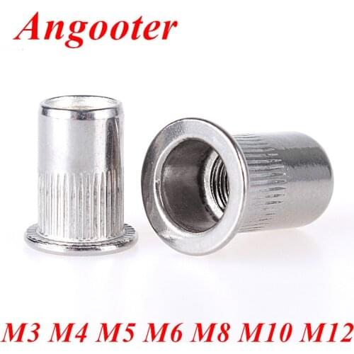 50pcs 100pcs Rivet Nuts M3 M4 M5 M6 M8 M10 Rivnut 304 stainless steel Countersunk Head Rivet Insert Nuts Nutsert Cap Nuts