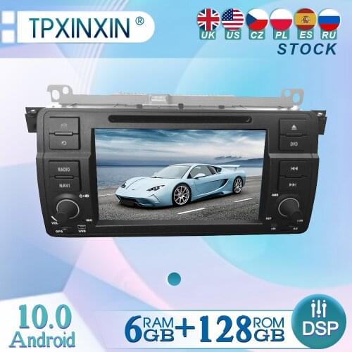 6+128GB For BMW E46 7" 1998-2005 Android 10 Radio Player Car GPS Navigation Head Unit Car Radio with Screen WIFI DSP CARPLAY