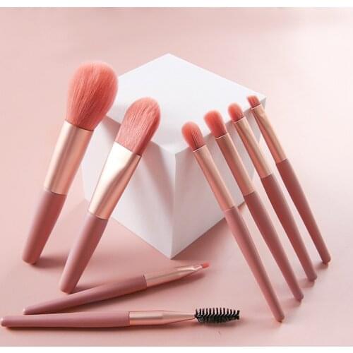 8Pcs Mini Travel Portable Soft Makeup Brushe Set Mini Makeup Brush Soft Concealer Makeup Brush Beauty Foundation Eye Shadow Tool