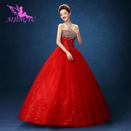 AIJINGYU 2021 elegant new hot selling cheap ball gown lace up back formal bride dresses wedding dress WK836