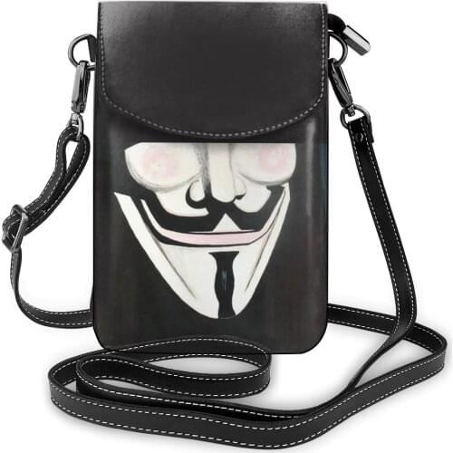 Anonymous Shoulder Bag Funny Leather Work Women Bags Student Bulk Purse