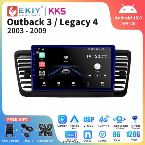 EKIY Android 9.0 Car Radio For Subaru Legacy Outback 2003-2009 Navigation GPS Multimedia Video Player Bluetooth Stereo Receiver