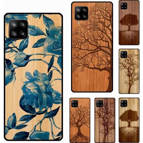 Tree Flower Bamboo Wood For Samsung Galaxy A71 A51 A41 A31 A11 A10 A50 A70 A21S A20e A12 A52 A72 A32 Phone Case