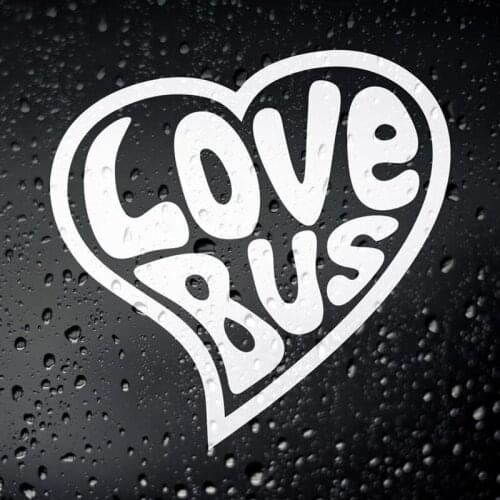 Black/Sliver Love Bus Car Sticker Small/Big Size Removable Waterproof Window Body Decal CL731