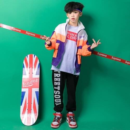 Kid Hip Hop Clothing Jazz Dance Costume Shirts Fashion Coat Tops Jogger Pants for Girls Boys Ballroom Dancing Clothes Streetwear