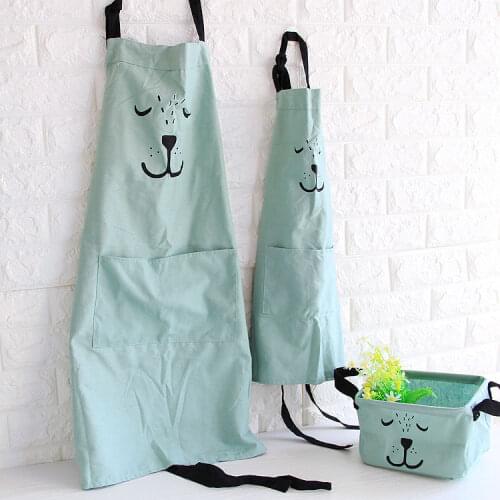 Adult Cooking Apron Kitchen Apron Fashionable Eco-friendly Cotton Apron Child Children Painting Apron Kids Apron