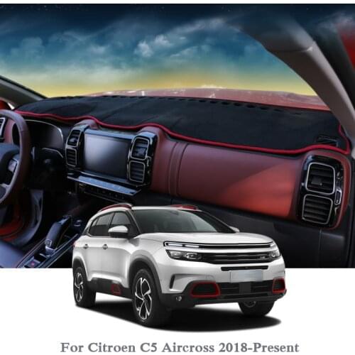 Car Styling Dashboard Avoid Light Pad Instrument Platform Cover Mats Rose For Citroen C5 Aircross 2018-2020 LHD&RH Anti-dust Pad
