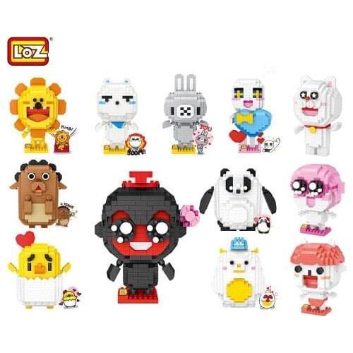 LOZ Diamond Blocks Cancer Cute China Panda Animal Cartoon Characters Building Blocks Toys for Children DIY Bricks Fun 9568