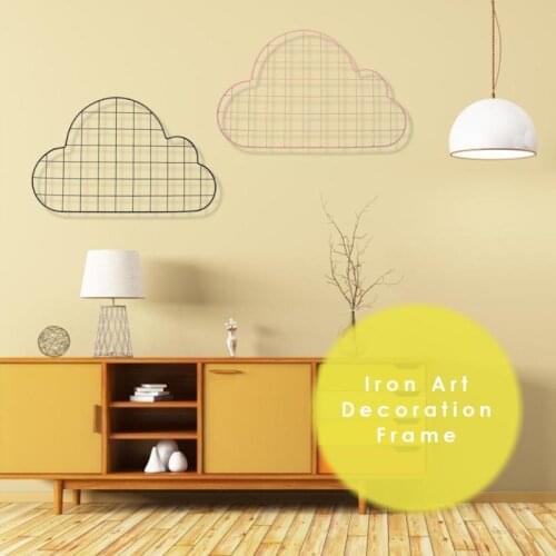 Cloud Shape Iron Grid Rack Decor Metal Hanging Mesh Picture Show Frame Storage Photo Wall Nordic Style dormitory Home Decor New