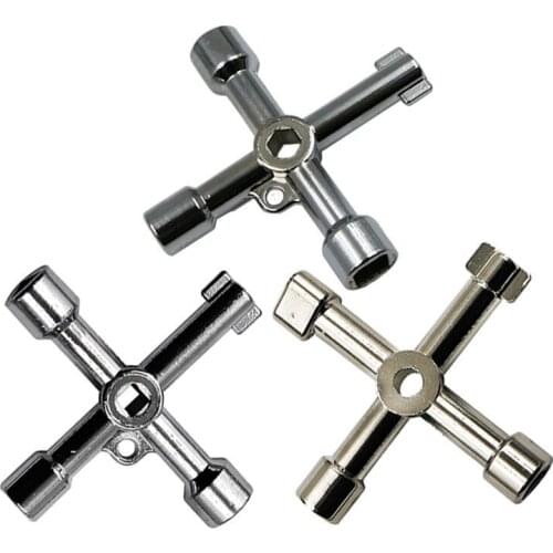 Multifunction 4 Ways Triangle Wrench Key Plumber Keys Gas Electric Meter Cabinets Bleed Radiators