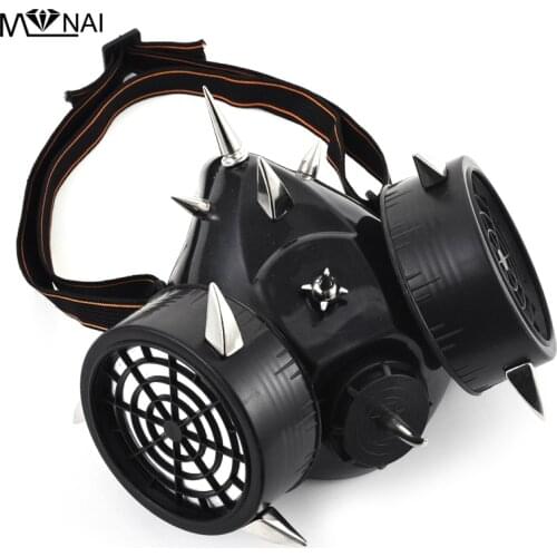 Mens Steampunk Spike Masquerade Mask Custome Cosplay Rivet Masks Punk Accessories