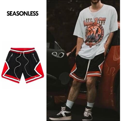 SEASONLESS Mens Classic Basketball Shorts For Men Mesh With Pocket High Street Hip-Hop Relaxed Fit