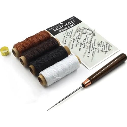 DIY Leather Awl Tool Set, Sewing Needles and Thread Set, Straight Awls Sharp Punching Sewing Accessories, Sewing Good helper
