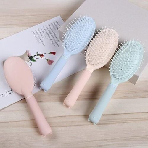 New Style Elliptical Plastic Airbag Comb Cartoon Handle Manufacturer Practical Hairdressing Massage Comb Barber Accessories