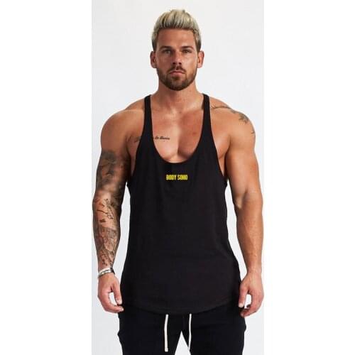 New bodybuilding vest male fitness racer vest bottoming shirt