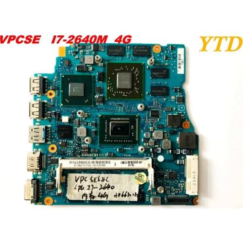 Original for SONY VPCSE MBX-237 motherboard I7-2640M 4G A1847510A tested good free shipping connectors