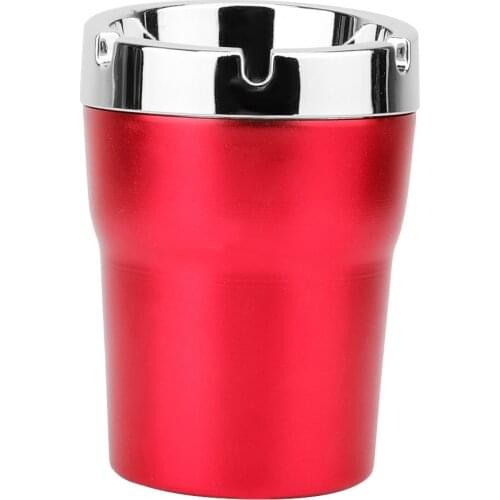Portable Blue Red Brown Black Car Cigarette Smoke Ashtray Aluminium Alloy Car Cinder Holder Fit for car room public space
