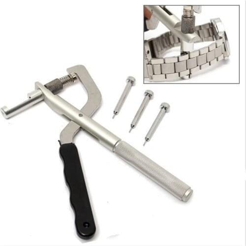 Adjustable Watch Strap Band Pins Remover, 3 Pins - Link Pin Plier Puncher Repair Kits Tools