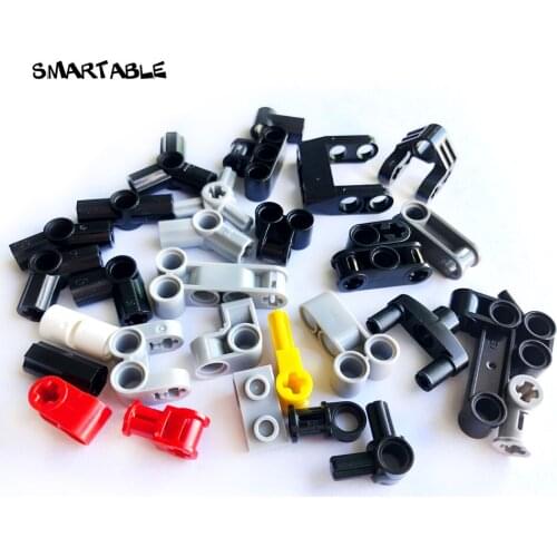 Smartable Technic Angle Connector Building Block MOC Parts Toys Compatible 12034 /32016 /32192/32015/32014/10197 50pcs/Set