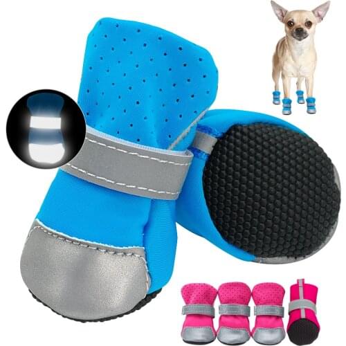 Dog Shoes for Small Dogs Cotton Winter Non Slip Dog Boots Rain Footwear Foot Protector for Small Medium Pet Chihuahua