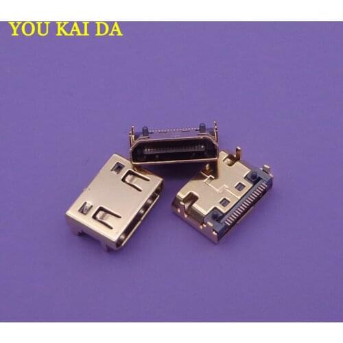 100pcs Female 19pin USB HDMI-compatible Connector SMD 19pin Reflow Solderable right angle surface mound PCB Rohs For tablets