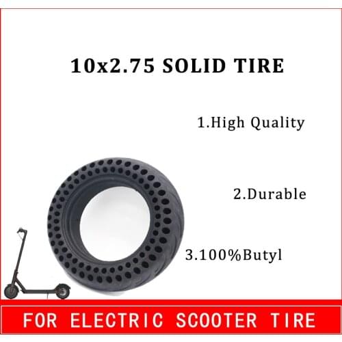 10x2.75 10 Inch Honeycomb Solid Tire High Quality Elastic Durable Electric Scooters Explosion-proof Tyre Scooter Accessories