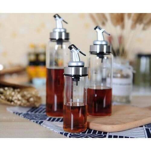 20pcs Cooking Bottle Dispenser Sauce Bottle Glass Storage Bottles for Oil and Vinegar Creative Kitchen Tools Accessories
