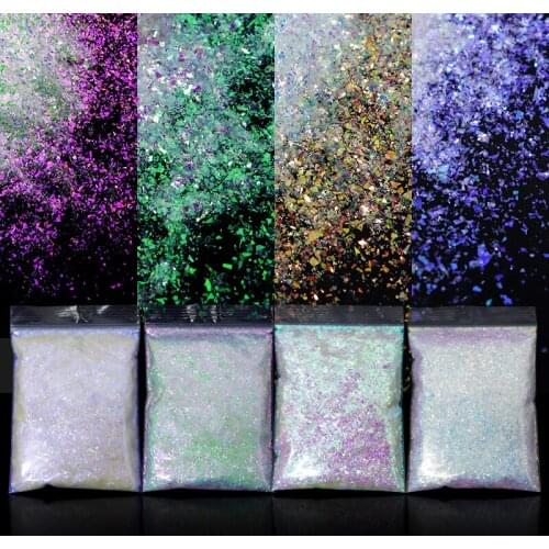4Pcs 50G Sparkly AB Irregular Nail Glitter Mermaid Bulk Flakes Ultra-thin Nail Art Sequins Kit For Manicure DIY Nail Accessories