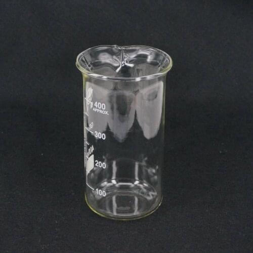 400ml Tall Form Beaker Chemistry Laboratory Borosilicate Glass Transparent Beaker Thickened with spout