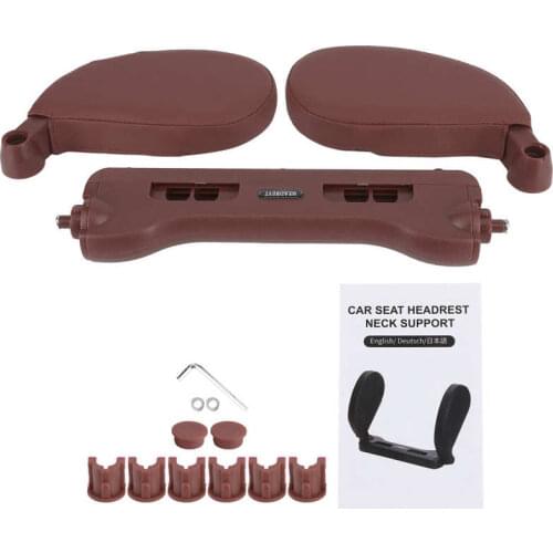 Car-styling neck pillow Car Seats Headrest Comfortable PU Leather Head Neck Side Pillow Travel Sleeping Support for Kids