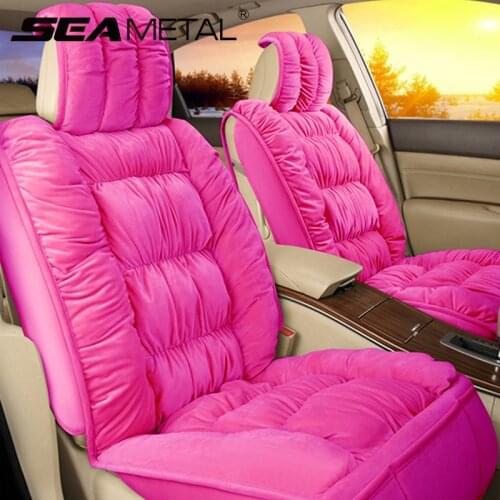 Winter Thicken Warm Plush Car Seat Cover Universal Super Soft Full Seat Protector Pad Anti-slip Mat Auto Interior Accessories