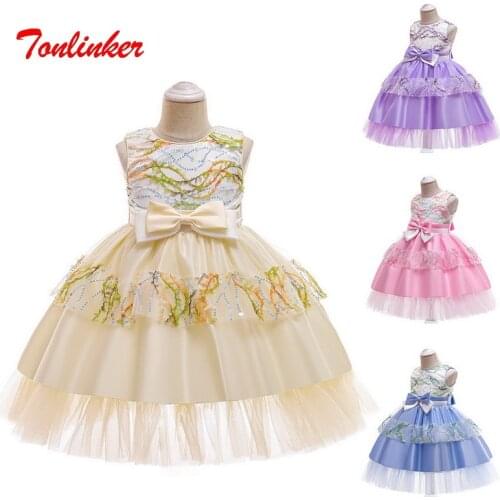 Kids Birthday Princess Costume Christmas Children Tutu Dress Girl Carnival Fancy Party Dress Kids Lace Sequins Dresses