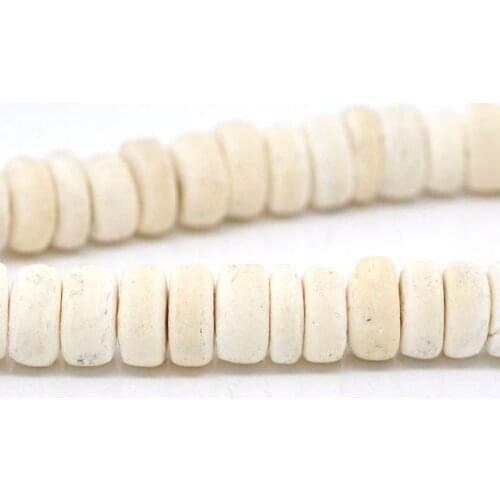 DoreenBeads Nature Color Coconut Shell Rondelle Loose Beads 8mm 40cm,sold per pack of 4 strands