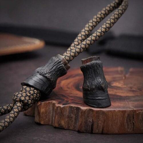 EDC Bronze Knife Beads A Pendant Paracord Outdoor DIY Decorations Bronze Camping Gear EDC Tools