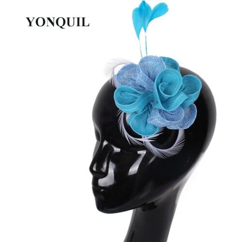 New Style Fascinator Hats Cute Women Fashion Feather Headpiece Chic Hat Elegant Party Handband Cocktail Wedding Hair Accessories