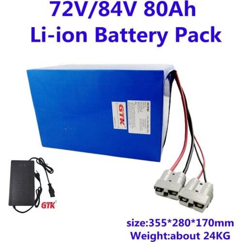 GTK 72V 84V 80Ah Li-ion Battery Pack With BMS Rechargeable Li-ion Pouch Cell For Energy Storage Touring Car Military Vehicles