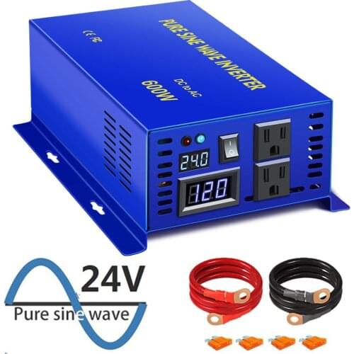 XYZ INVT 600W Power Inverter Pure Sine Wave 12v 24v 36v 48v dc to ac 120v 220v 240V for car RV Solar Power Converter