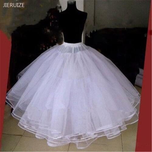 JIERUIZE In Stock 3 Hoops Petticoats For Wedding Dress Wedding Accessories Crinoline Cheap Ball Gown Bridal Underskirt