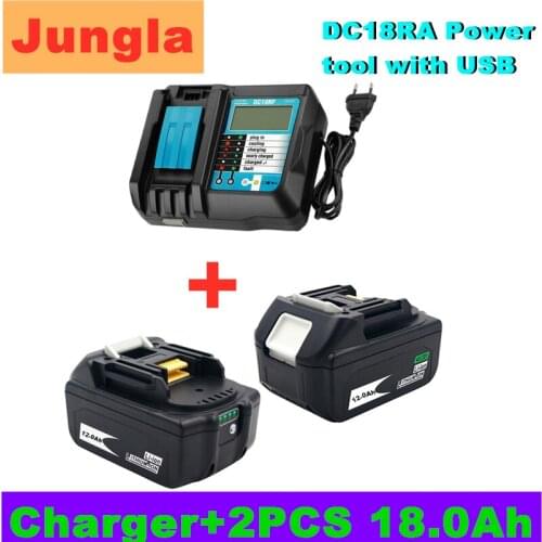 2020 New 18V 12.0Ah 12000mAh Li-Ion Battery Replacement Power Tool Battery for MAKITA BL1880 BL1860 BL1830+3A Charger