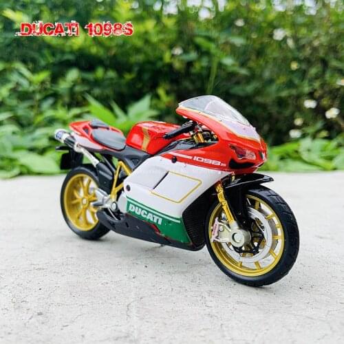 Maisto 1:18 16 styles Ducati 1098S white original authorized simulation alloy motorcycle model toy car gift collection