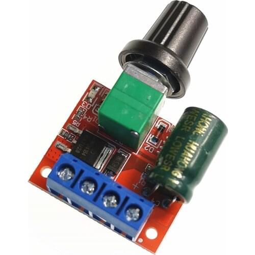 Mini 5A 90W PWM 12V DC Motor Speed Controller Module DC-DC 4.5V-35V Adjustable Speed Regulator Control Governor Switch 24V