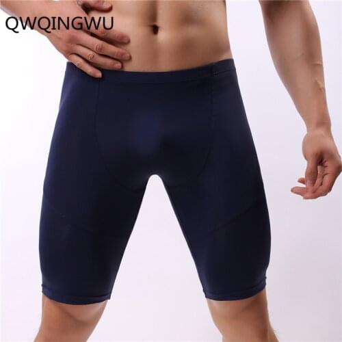 Mens Boxers Ice Silky Mens Underwear Trunks Woven Homme Panties Boxer with Elastic Waistband Shorts Boxers Underpants Sleepwear