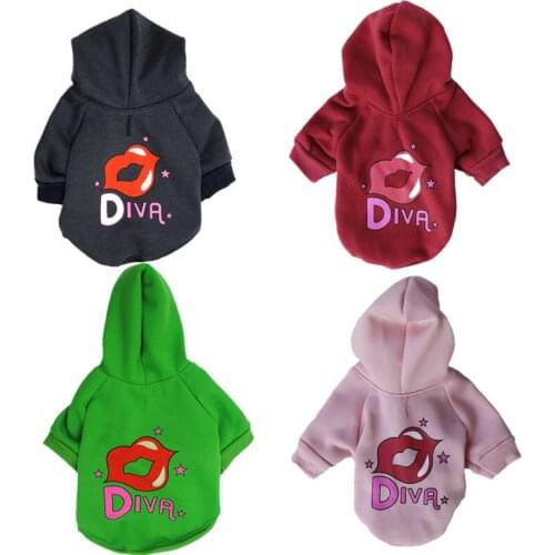 Lip Print Dog Clothes Cotton Hoodies Clothes for Dogs Pet Clothing for Small Medium Dogs Costumes Coat for Cat French Bulldog
