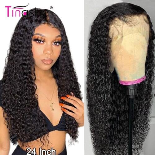 Tinashe Kinky Curly 13x6 Lace Front Human Hair Wigs 360 Lace Frontal Wig 180 Density Brazilian Pre Plucked Curly Human Hair Wig