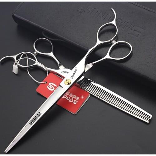 Hairdressing Scissors Barber Scissors Hairdressing Scissors Seamless Teeth Cut Flat Professional Genuine Hairdresser Scissors Ha