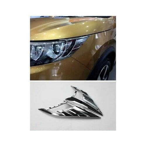 Front Head Light Lamp Eydlid Cover Trim 2pcs for Nissan Rogue Sport 2017 - 2019